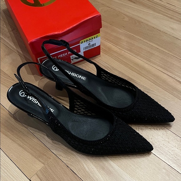 Wishbone Odette Mesh Black Heels (Worn once!) - Picture 7 of 7